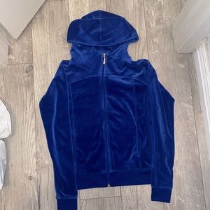 Royal blue velvet juicy couture jacket